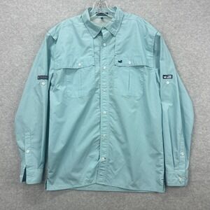 Southern Marsh Shirt‎ Mens Small Blue Plaid Fieldtec Fishing Vented Angler Guide